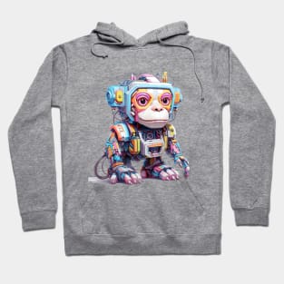 Cartoon monkey robots. T-Shirt, Sticker. Hoodie